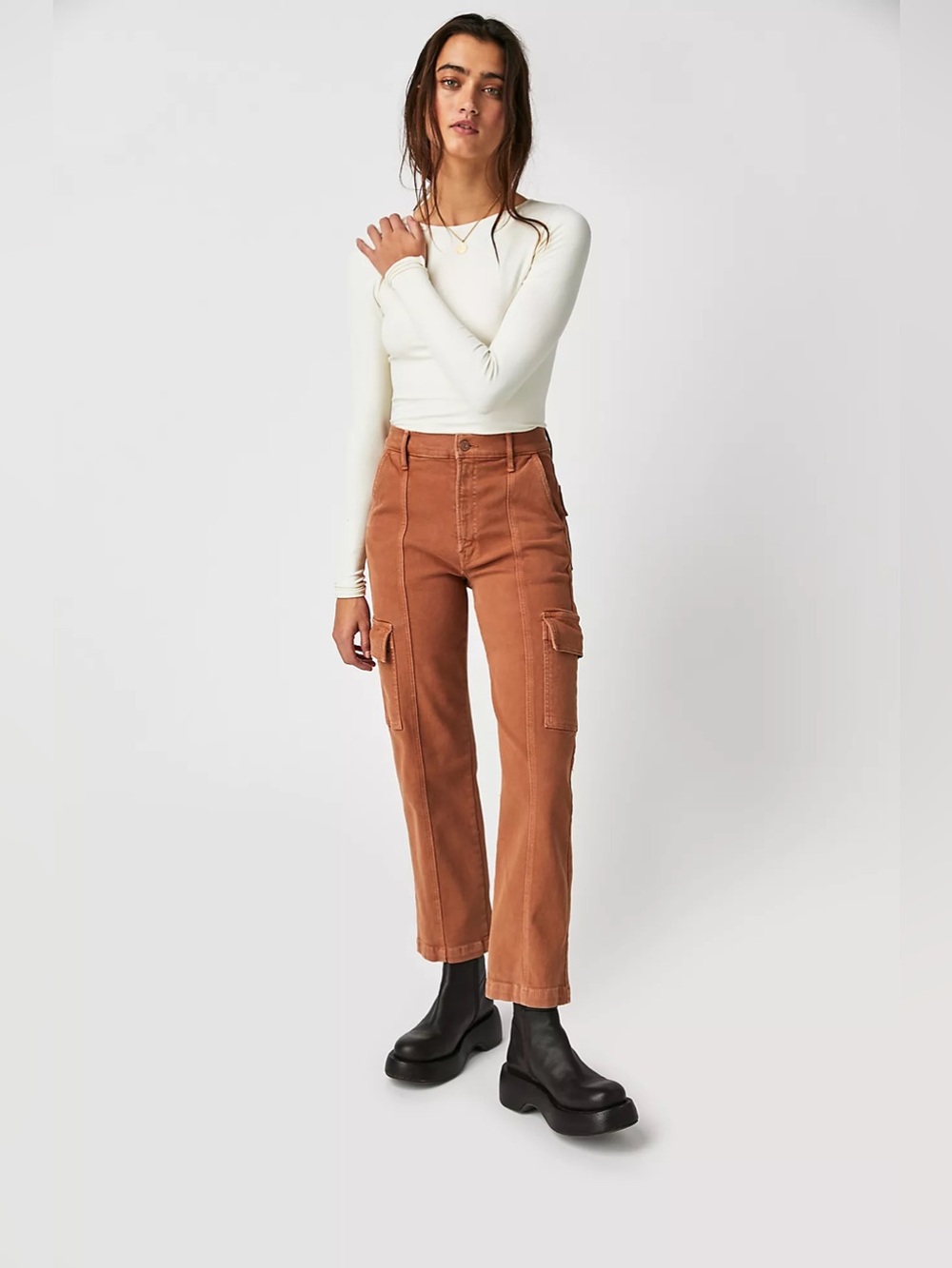 MOTHER The Rambler Cargo Pockets Ankle Pants Utility Jeans Second Chance 26